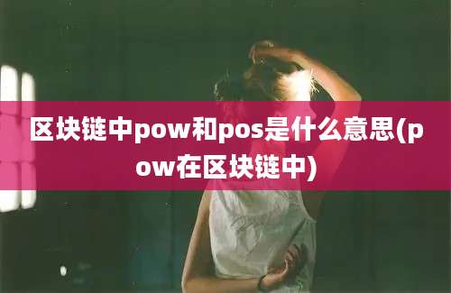 区块链中pow和pos是什么意思(pow在区块链中)