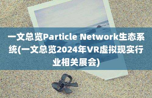 一文总览Particle Network生态系统(一文总览2024年VR虚拟现实行业相关展会)