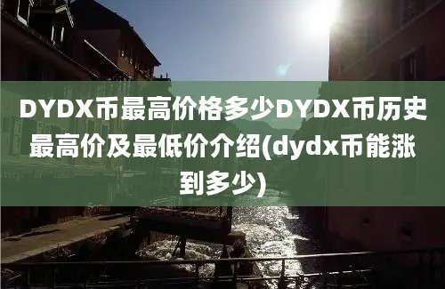 DYDX币最高价格多少DYDX币历史最高价及最低价介绍(dydx币能涨到多少)