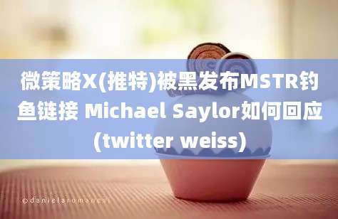 微策略X(推特)被黑发布MSTR钓鱼链接 Michael Saylor如何回应(twitter weiss)