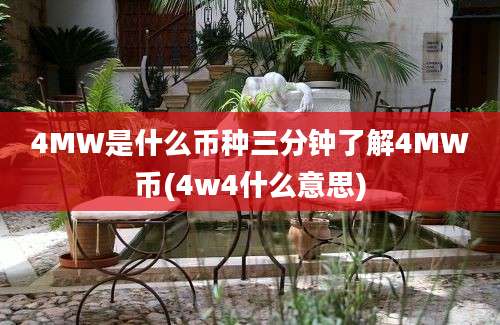 4MW是什么币种三分钟了解4MW币(4w4什么意思)