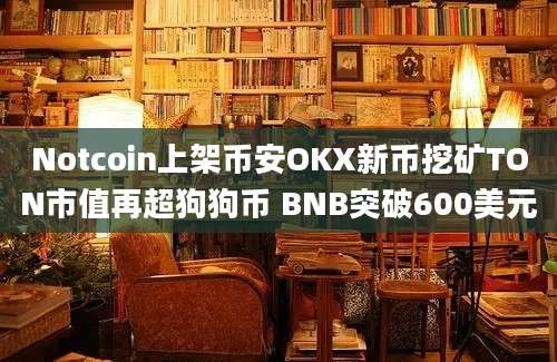 Notcoin上架币安OKX新币挖矿TON市值再超狗狗币 BNB突破600美元