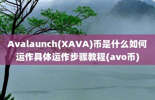 Avalaunch(XAVA)币是什么如何运作具体运作步骤教程(avo币)