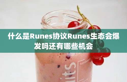 什么是Runes协议Runes生态会爆发吗还有哪些机会