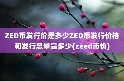 ZED币发行价是多少ZED币发行价格和发行总量是多少(zeed币价)