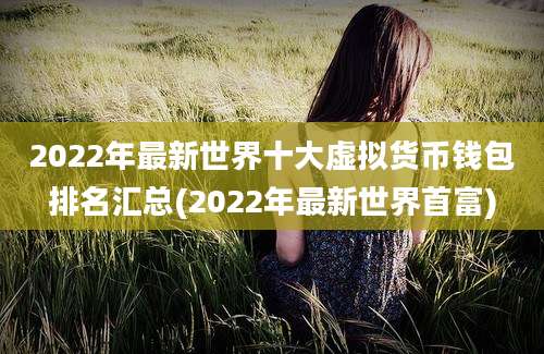 2022年最新世界十大虚拟货币钱包排名汇总(2022年最新世界首富)