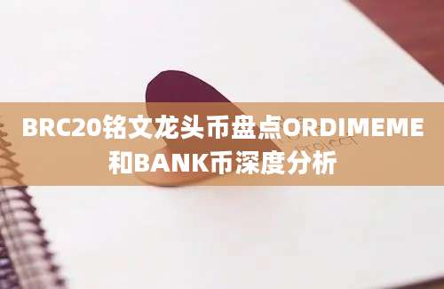 BRC20铭文龙头币盘点ORDIMEME和BANK币深度分析