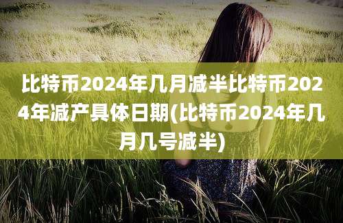 比特币2024年几月减半比特币2024年减产具体日期(比特币2024年几月几号减半)