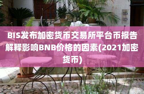 BIS发布加密货币交易所平台币报告解释影响BNB价格的因素(2021加密货币)