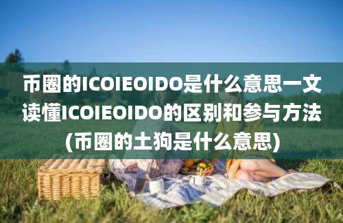 币圈的ICOIEOIDO是什么意思一文读懂ICOIEOIDO的区别和参与方法(币圈的土狗是什么意思)