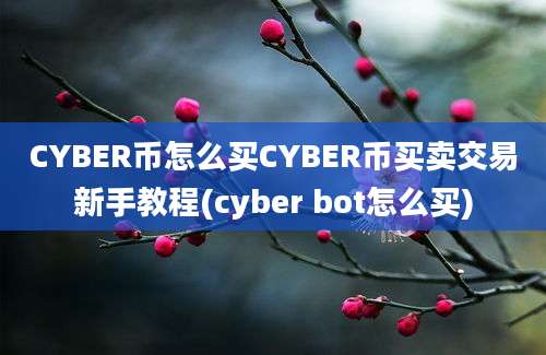 CYBER币怎么买CYBER币买卖交易新手教程(cyber bot怎么买)