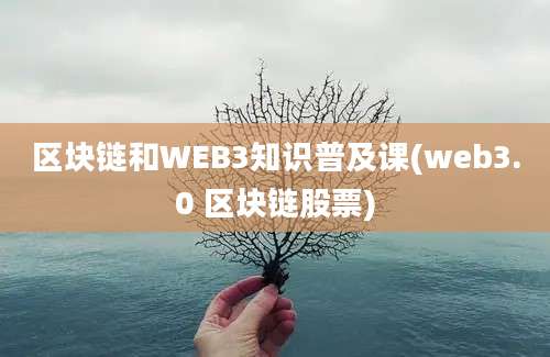 区块链和WEB3知识普及课(web3.0 区块链股票)