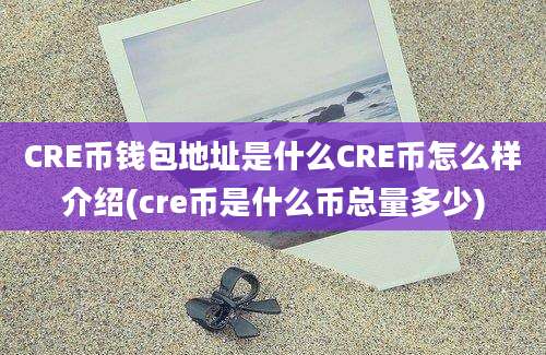 CRE币钱包地址是什么CRE币怎么样介绍(cre币是什么币总量多少)