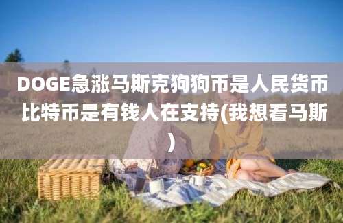 DOGE急涨马斯克狗狗币是人民货币 比特币是有钱人在支持(我想看马斯)