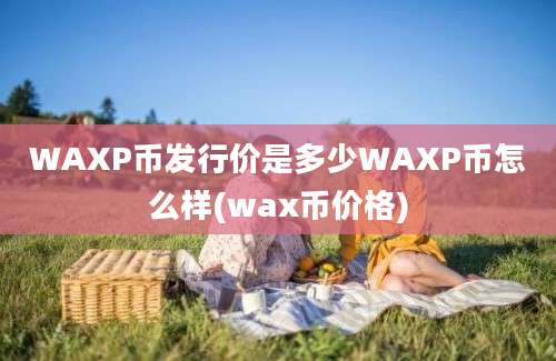 WAXP币发行价是多少WAXP币怎么样(wax币价格)