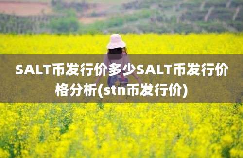 SALT币发行价多少SALT币发行价格分析(stn币发行价)