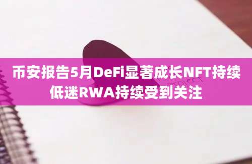 币安报告5月DeFi显著成长NFT持续低迷RWA持续受到关注