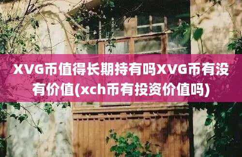 XVG币值得长期持有吗XVG币有没有价值(xch币有投资价值吗)