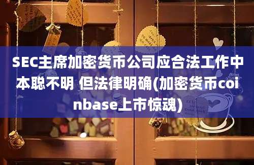 SEC主席加密货币公司应合法工作中本聪不明 但法律明确(加密货币coinbase上市惊魂)