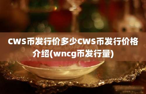 CWS币发行价多少CWS币发行价格介绍(wncg币发行量)