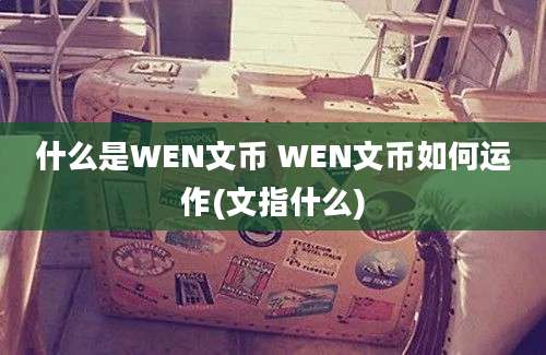 什么是WEN文币 WEN文币如何运作(文指什么)