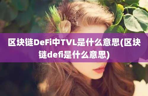 区块链DeFi中TVL是什么意思(区块链defi是什么意思)