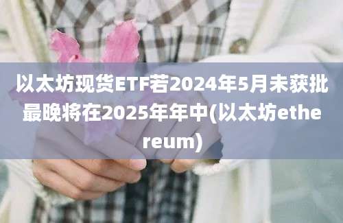 以太坊现货ETF若2024年5月未获批最晚将在2025年年中(以太坊ethereum)