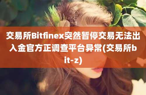 交易所Bitfinex突然暂停交易无法出入金官方正调查平台异常(交易所bit-z)