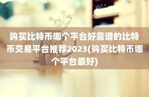 购买比特币哪个平台好靠谱的比特币交易平台推荐2023(购买比特币哪个平台最好)