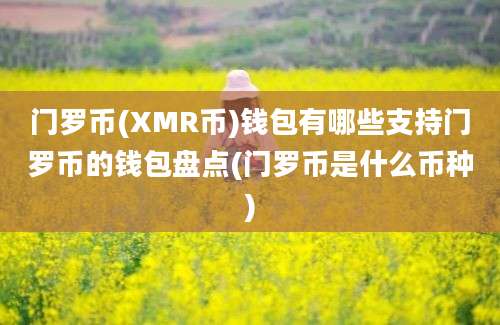 门罗币(XMR币)钱包有哪些支持门罗币的钱包盘点(门罗币是什么币种)