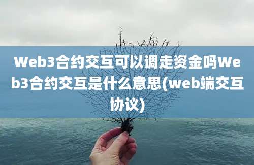 Web3合约交互可以调走资金吗Web3合约交互是什么意思(web端交互协议)