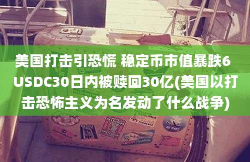 美国打击引恐慌 稳定币市值暴跌6 USDC30日内被赎回30亿(美国以打击恐怖主义为名发动了什么战争)