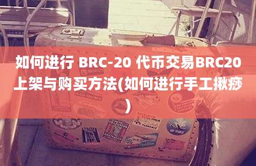 如何进行 BRC-20 代币交易BRC20上架与购买方法(如何进行手工揪痧)