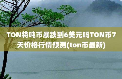 TON将吨币暴跌到6美元吗TON币7天价格行情预测(ton币最新)