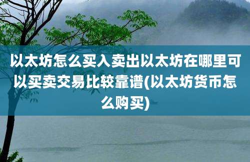 以太坊怎么买入卖出以太坊在哪里可以买卖交易比较靠谱(以太坊货币怎么购买)