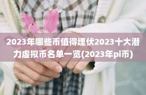 2023年哪些币值得埋伏2023十大潜力虚拟币名单一览(2023年pi币)