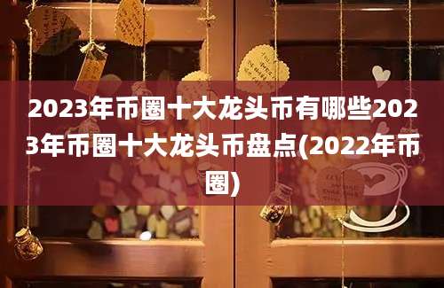 2023年币圈十大龙头币有哪些2023年币圈十大龙头币盘点(2022年币圈)