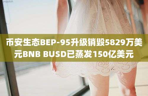 币安生态BEP-95升级销毁5829万美元BNB BUSD已蒸发150亿美元