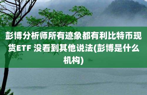 彭博分析师所有迹象都有利比特币现货ETF 没看到其他说法(彭博是什么机构)