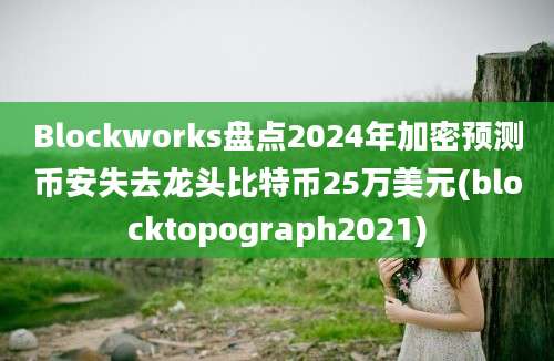 Blockworks盘点2024年加密预测币安失去龙头比特币25万美元(blocktopograph2021)