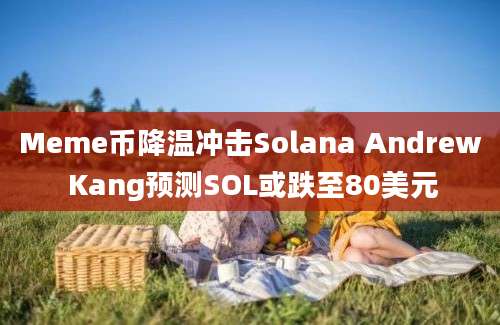 Meme币降温冲击Solana Andrew Kang预测SOL或跌至80美元