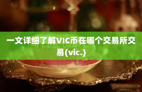 一文详细了解VIC币在哪个交易所交易(vic.)