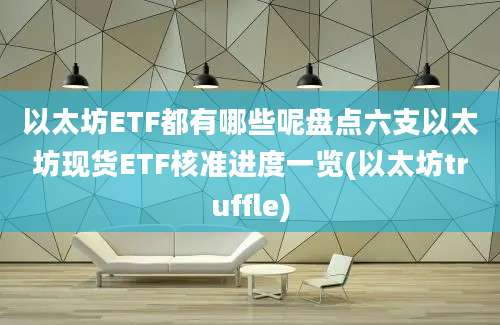 以太坊ETF都有哪些呢盘点六支以太坊现货ETF核准进度一览(以太坊truffle)