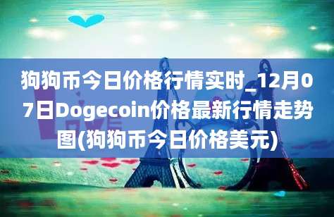 狗狗币今日价格行情实时_12月07日Dogecoin价格最新行情走势图(狗狗币今日价格美元)