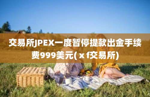 交易所JPEX一度暂停提款出金手续费999美元(ⅹf交易所)