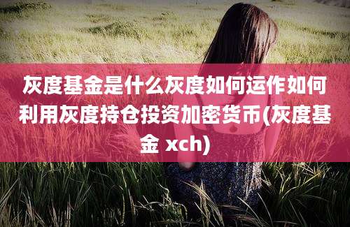 灰度基金是什么灰度如何运作如何利用灰度持仓投资加密货币(灰度基金 xch)