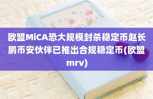 欧盟MiCA恐大规模封杀稳定币赵长鹏币安伙伴已推出合规稳定币(欧盟mrv)