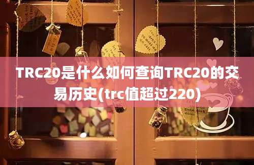 TRC20是什么如何查询TRC20的交易历史(trc值超过220)