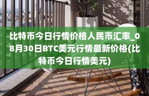 比特币今日行情价格人民币汇率_08月30日BTC美元行情最新价格(比特币今日行情美元)