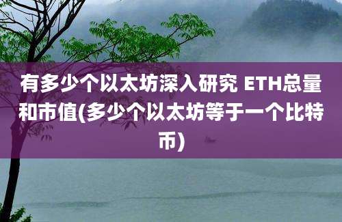 有多少个以太坊深入研究 ETH总量和市值(多少个以太坊等于一个比特币)